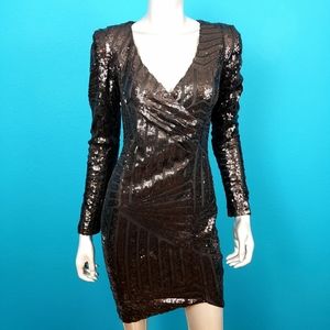 🆕️ 🎬 AX Paris Wrap Front Sequin Mini Dress // (NWT)